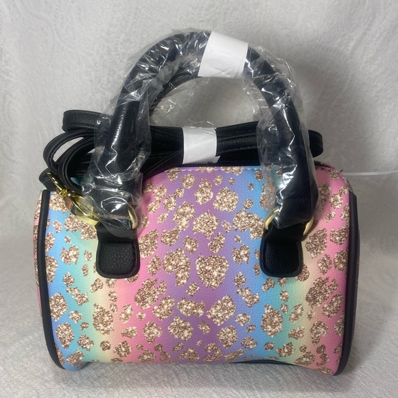 Betsey Johnson Luv Crossbody Purse Womans hand Bag kitty cat rainbow set BNWT - Picture 8 of 11